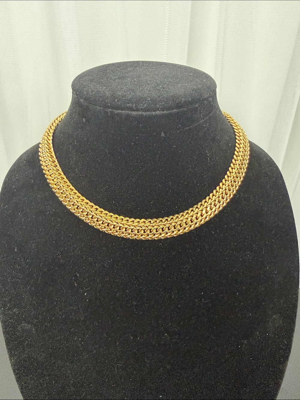 Vintage Monet Classic Gold-Tone Double Strand Chain Necklace - Women Jewelry